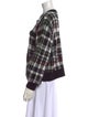 Alice + Olivia Plaid Print Scoop Neck Sweater