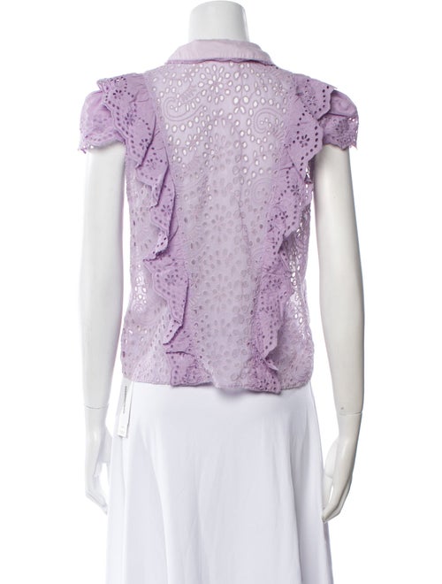 Alice + Olivia Printed V-Neck Crop Top