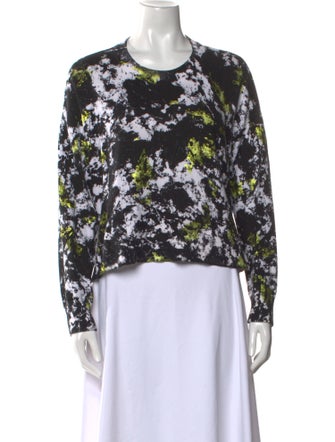 Alice + Olivia Tie-Dye Print Crew Neck Sweater