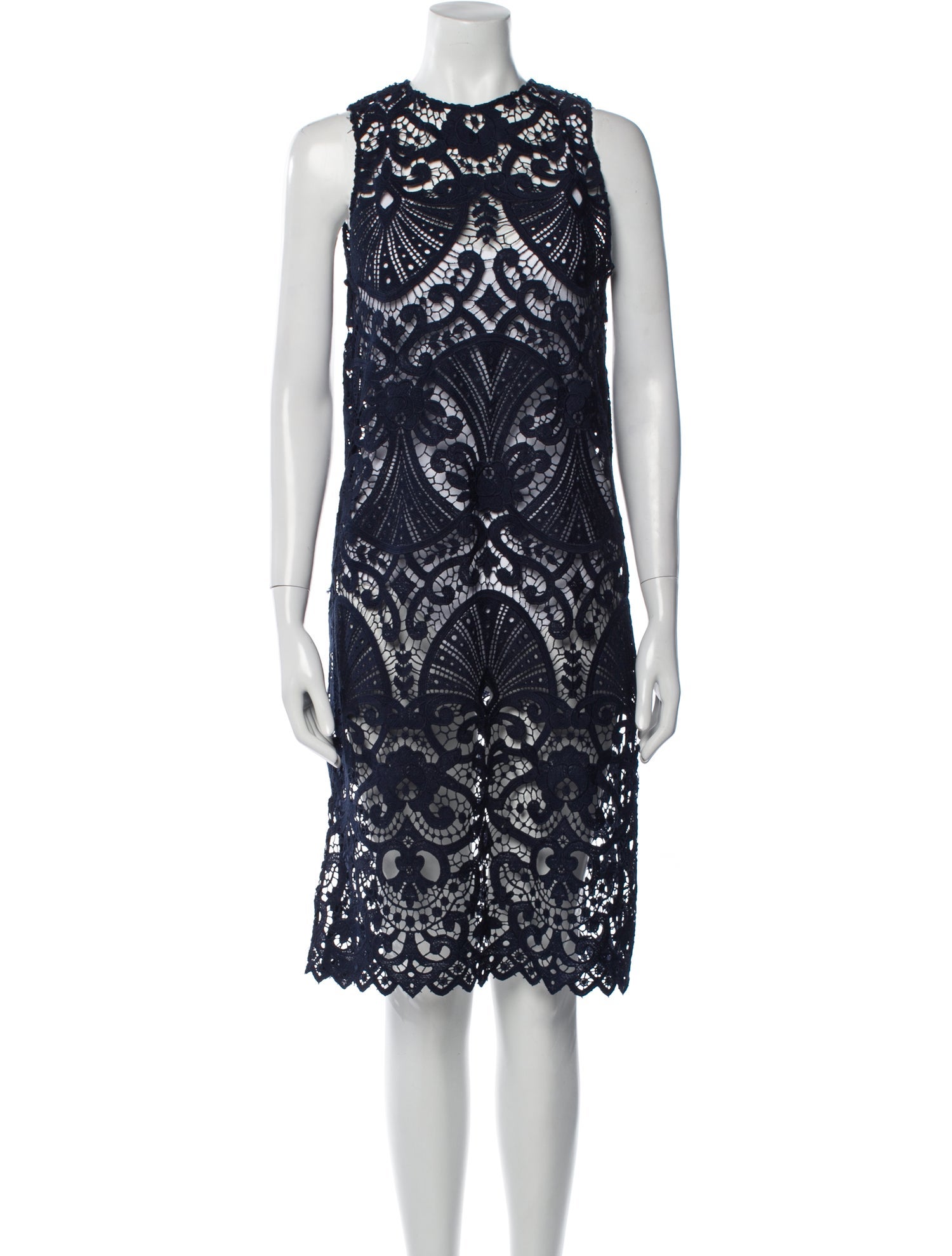Alice + Olivia Lace Pattern Knee-Length Dress