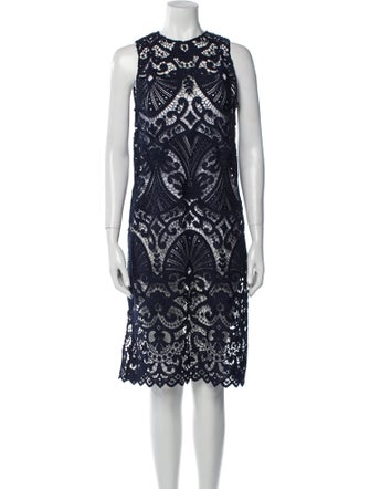Alice + Olivia Lace Pattern Knee-Length Dress