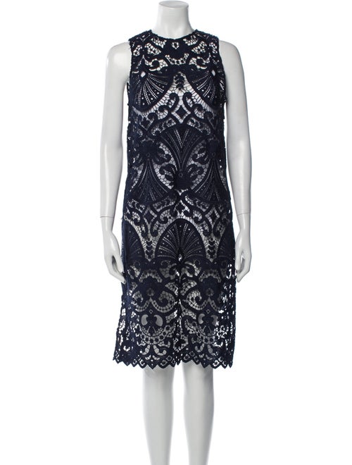 Alice + Olivia Lace Pattern Knee-Length Dress