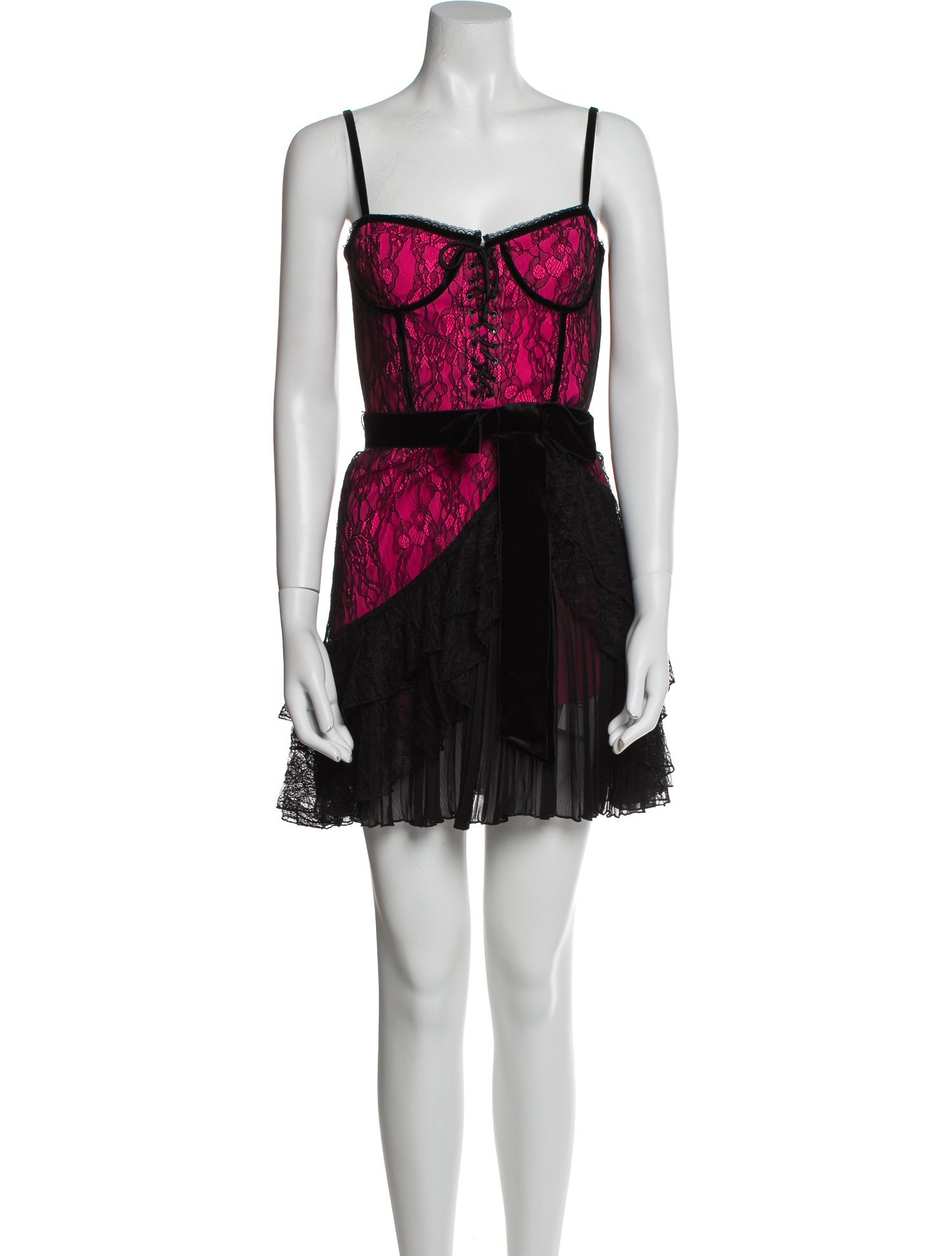 Alice + Olivia Lace Pattern Mini Dress
