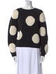 Alice + Olivia Printed Bateau Neckline Sweater
