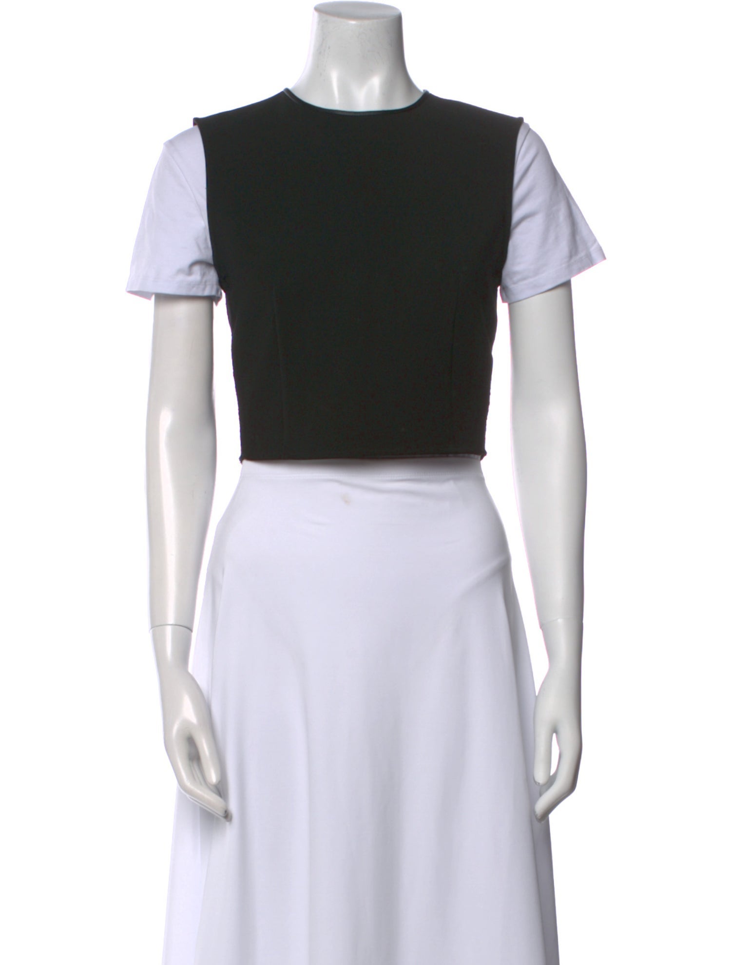 Alice + Olivia Crew Neck Short Sleeve Crop Top