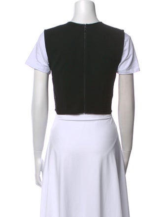 Alice + Olivia Crew Neck Short Sleeve Crop Top