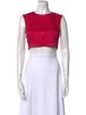 Alice + Olivia Crew Neck Sleeveless Crop Top