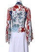Alice + Olivia Floral Print Long Sleeve Blouse