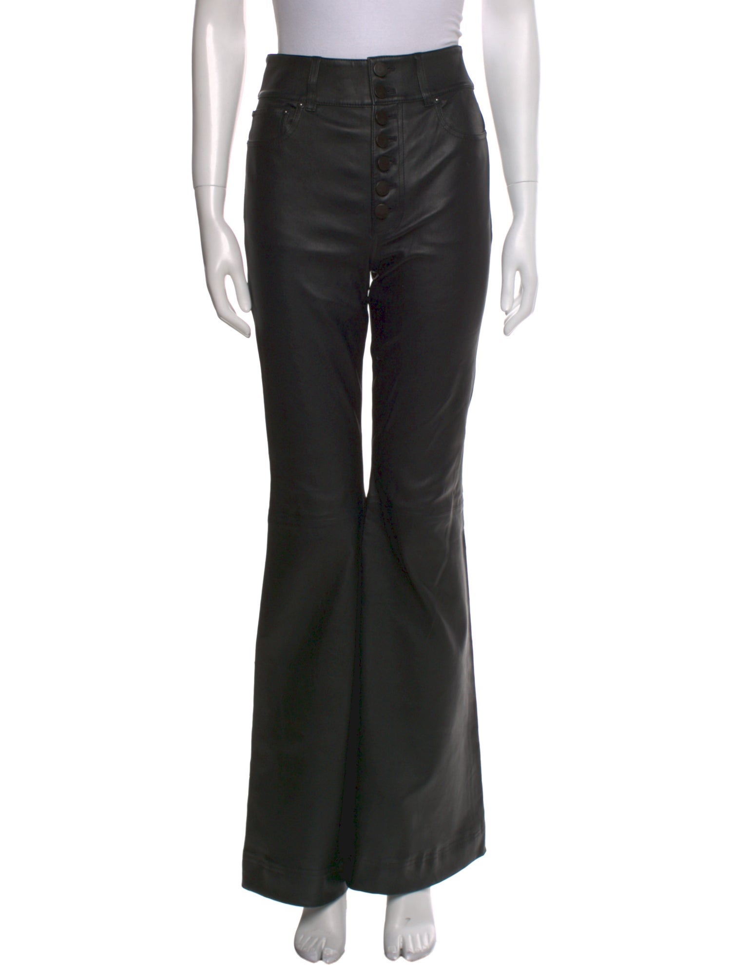 Alice + Olivia Leather Wide Leg Pants