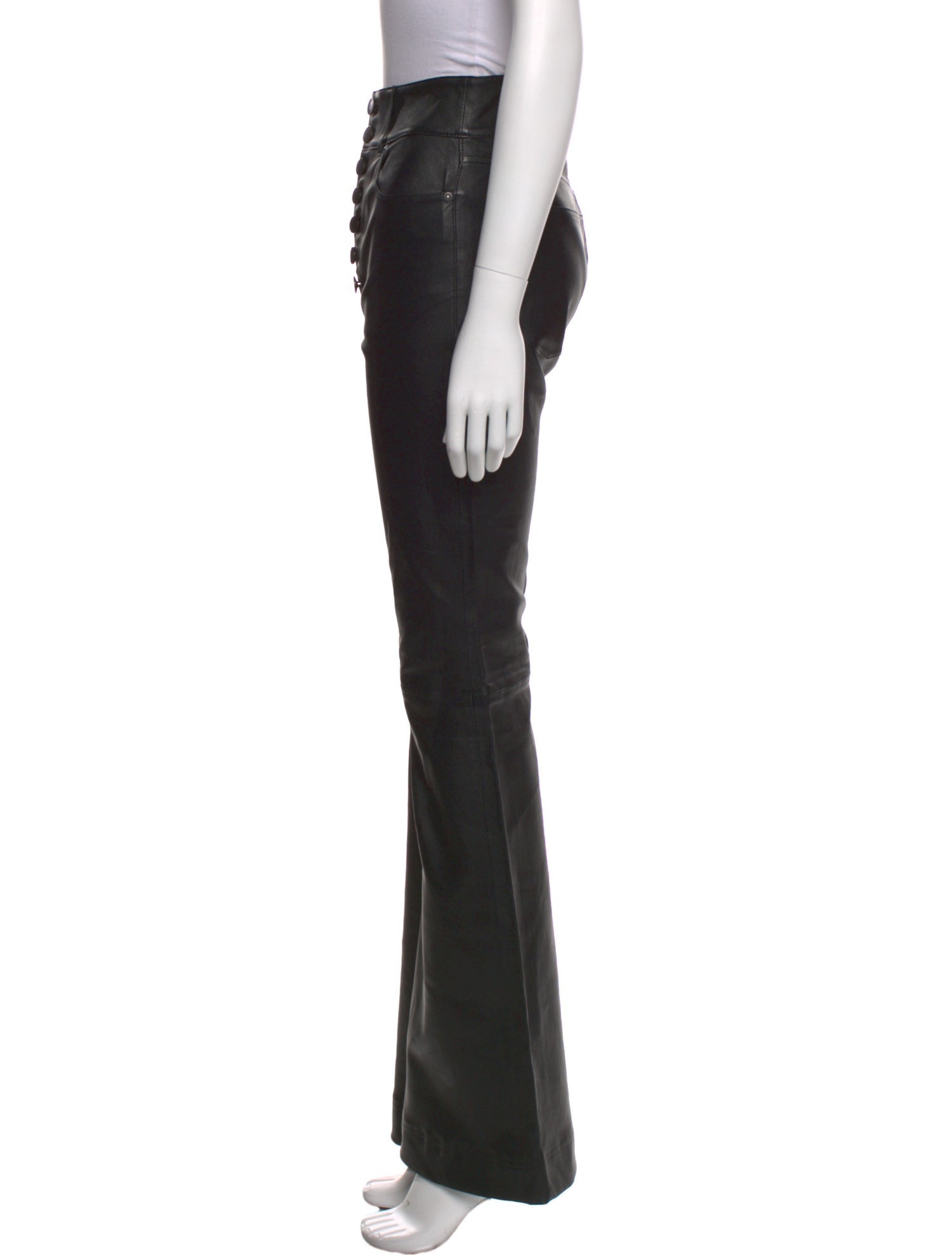 Alice + Olivia Leather Wide Leg Pants