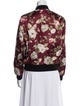 Alice + Olivia Silk Floral Print Bomber Jacket