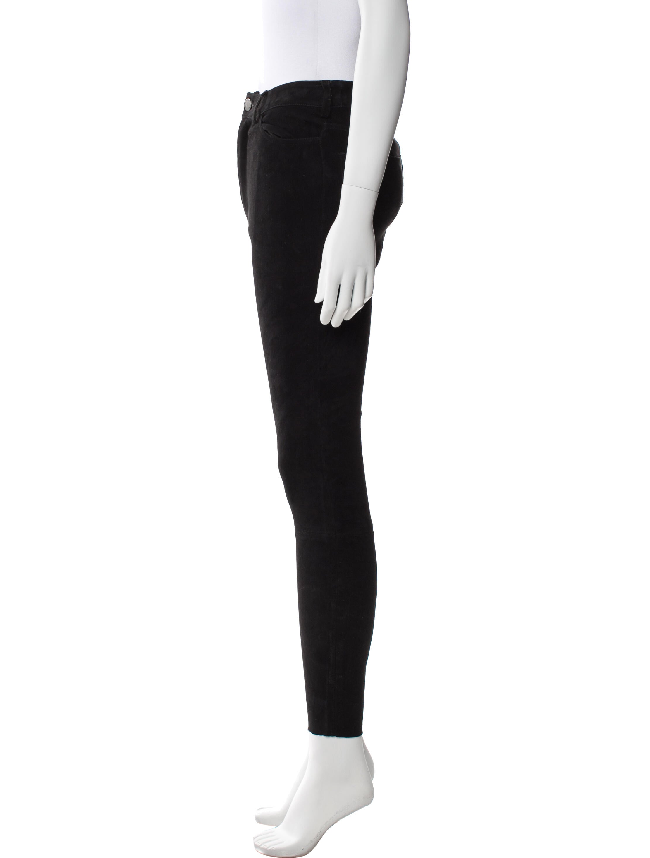 Alice + Olivia Suede Skinny Leg Pants