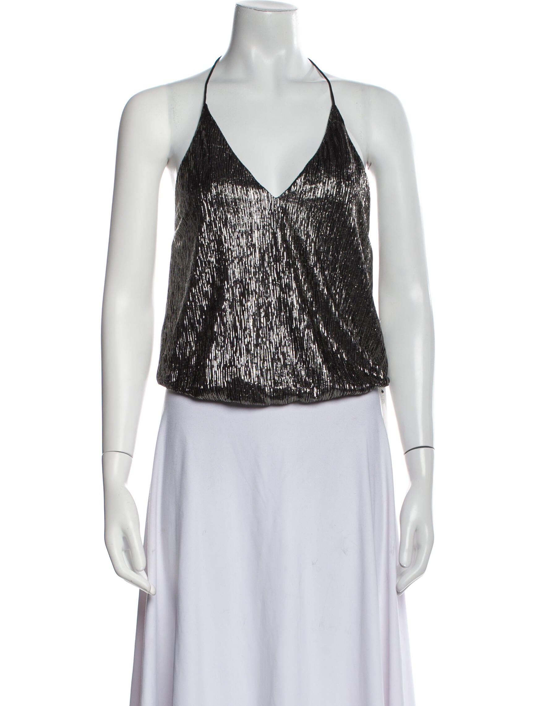 Alice + Olivia Halterneck Sleeveless Crop Top w/ Tags