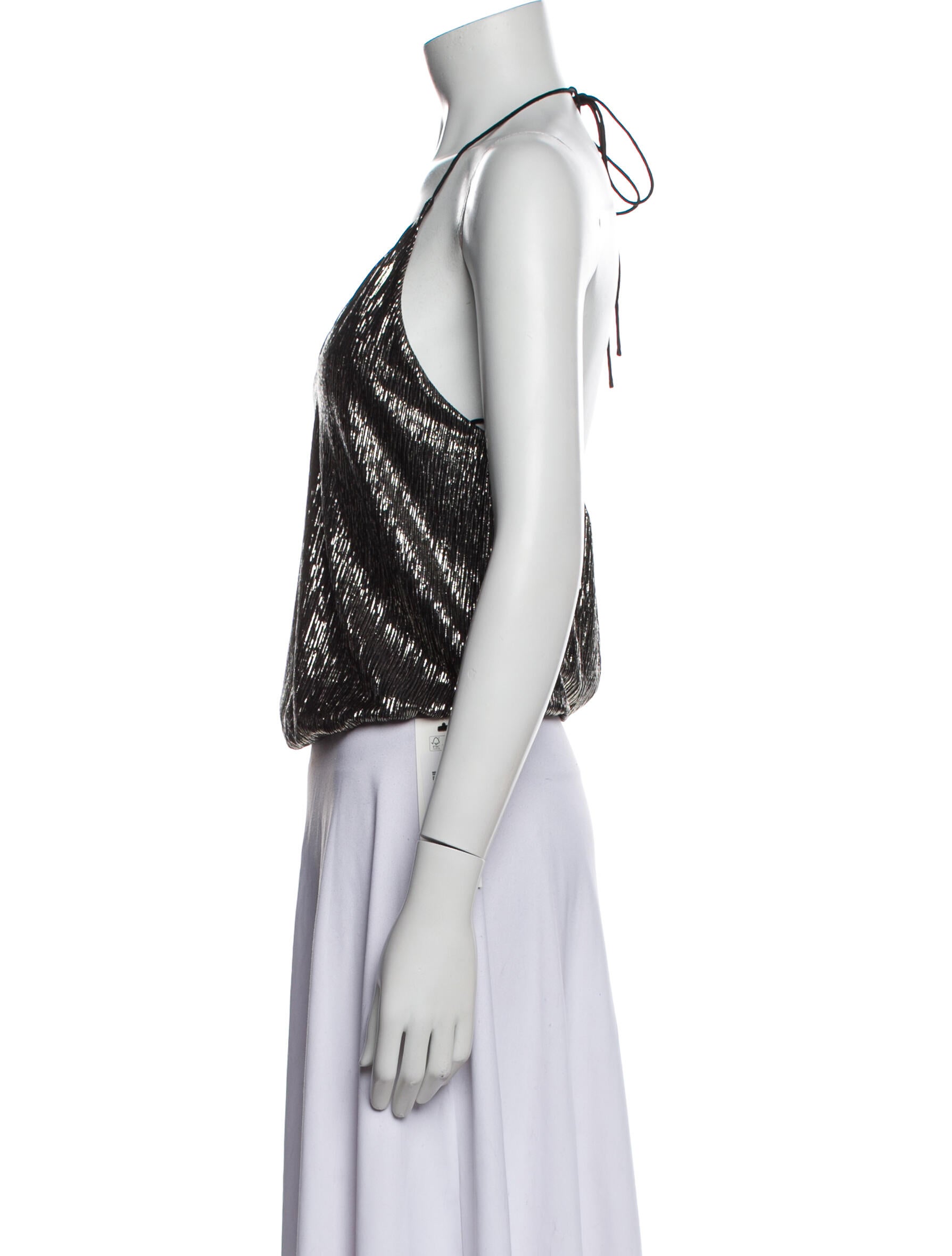 Alice + Olivia Halterneck Sleeveless Crop Top w/ Tags