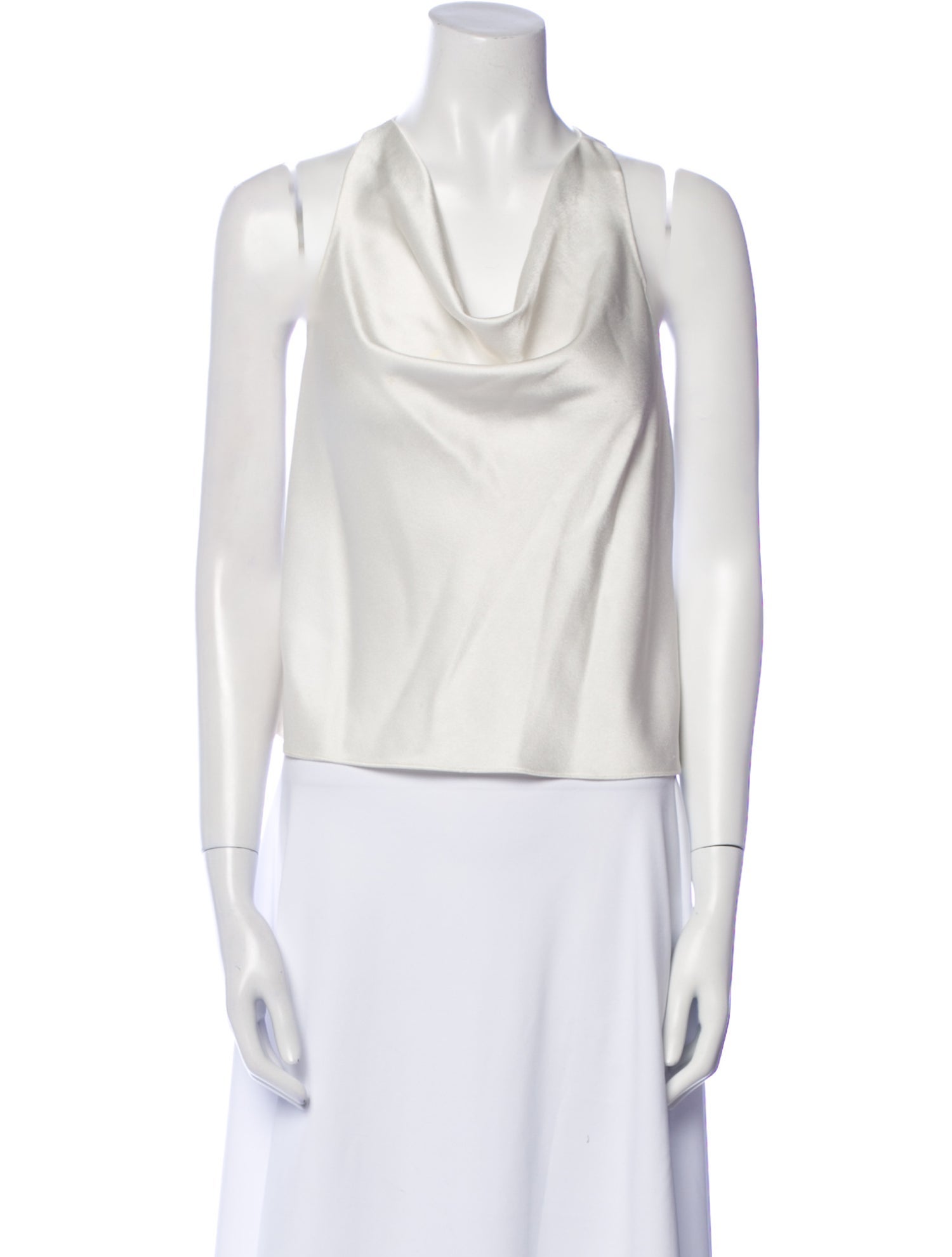 Alice + Olivia Cowl Neck Sleeveless Crop Top