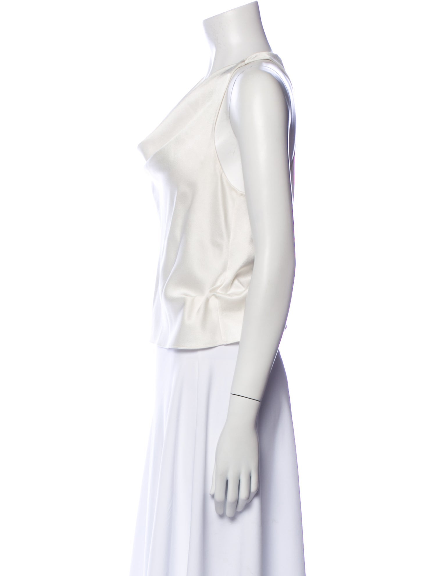 Alice + Olivia Cowl Neck Sleeveless Crop Top