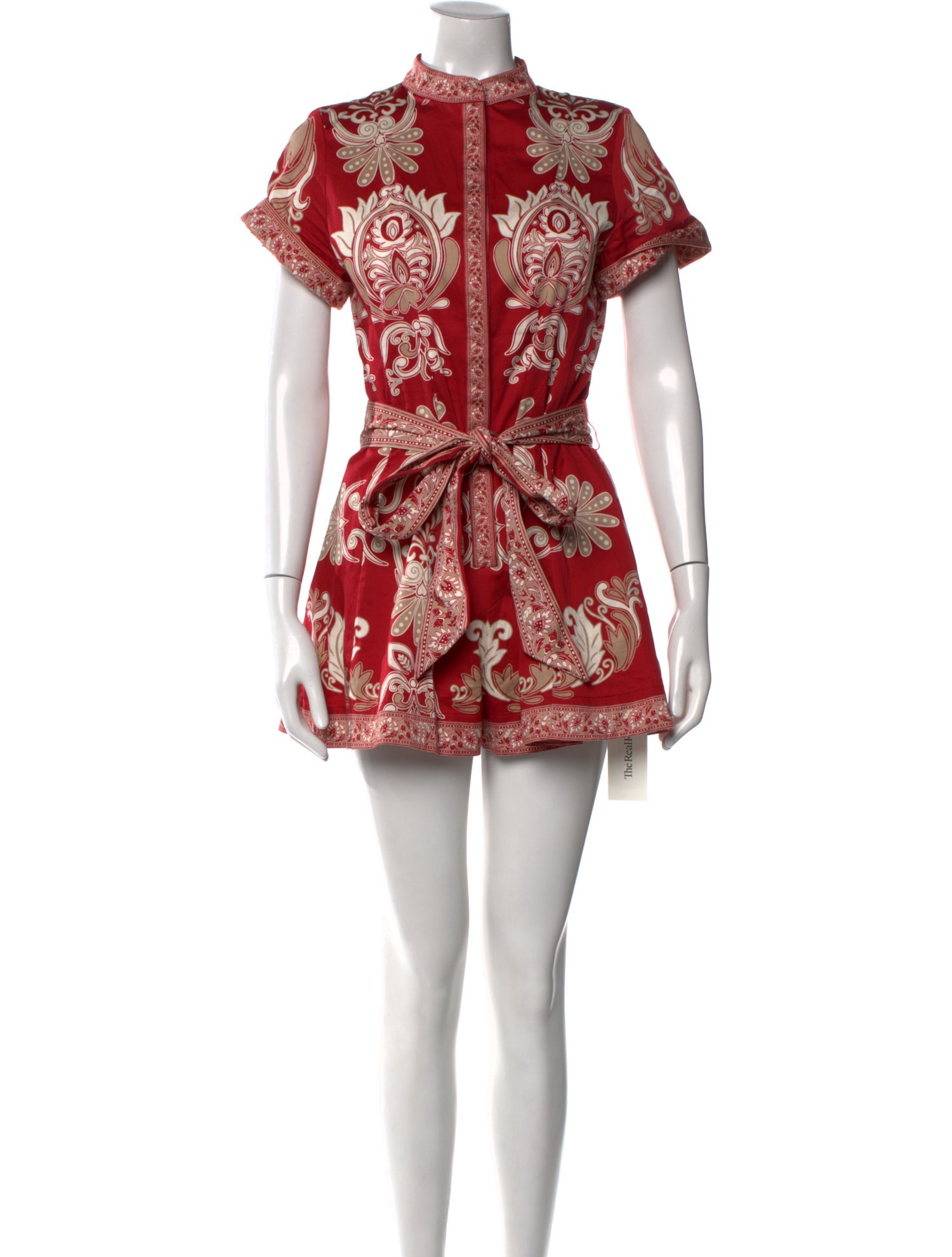 Alice + Olivia Printed Mock Neck Romper w/ Tags