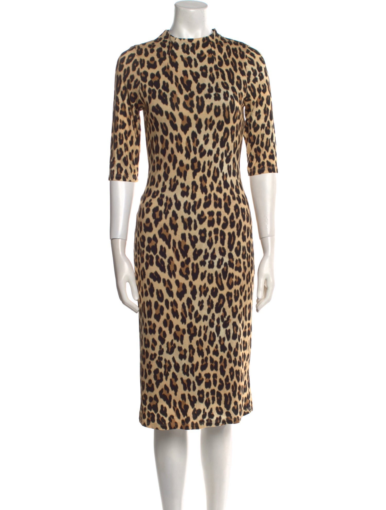 Alice + Olivia Animal Print Midi Length Dress