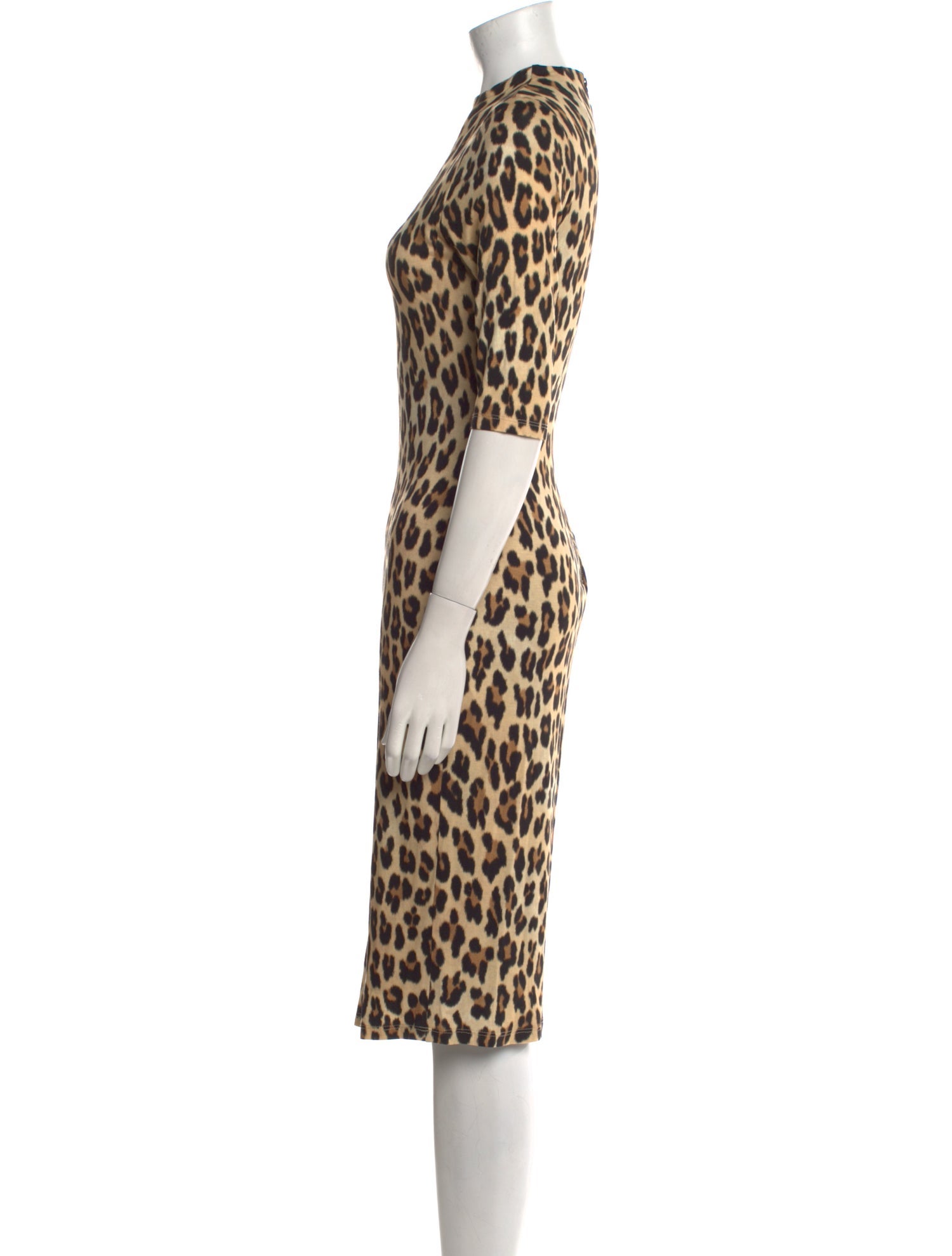 Alice + Olivia Animal Print Midi Length Dress