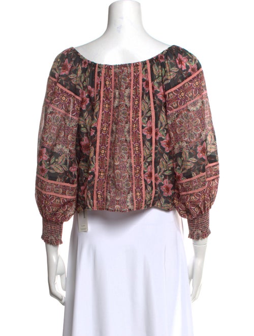 Alice + Olivia Paisley Print Square Neckline Crop Top