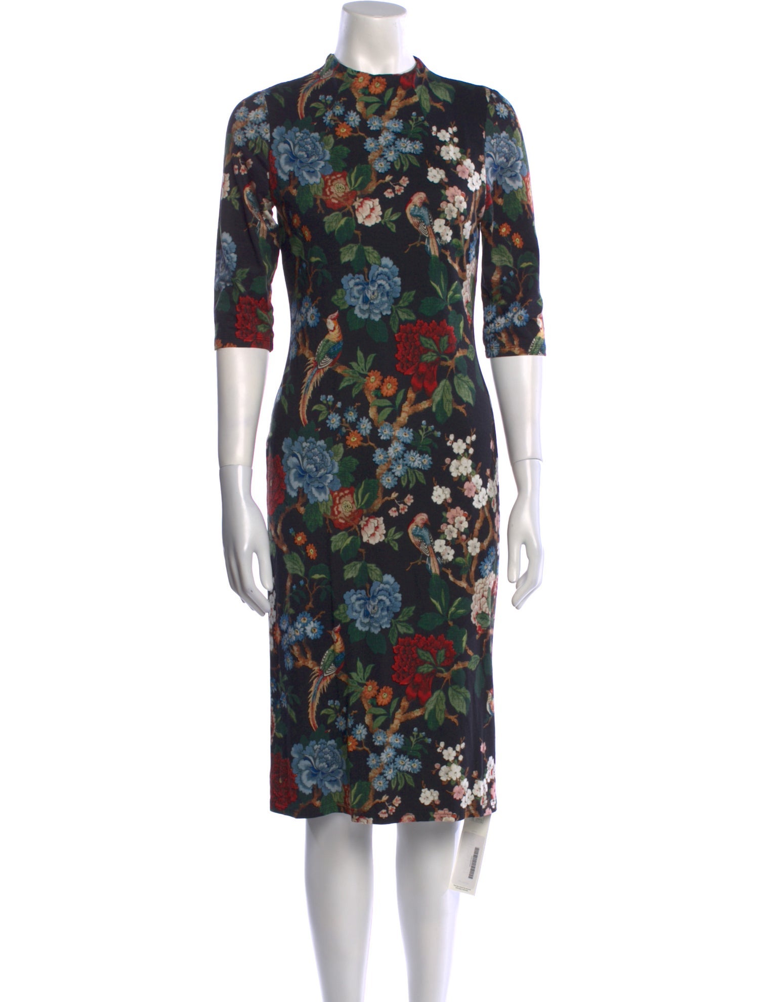 Alice + Olivia Floral Print Midi Length Dress