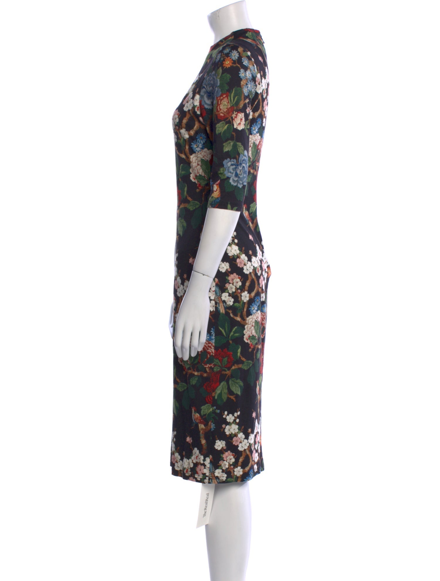 Alice + Olivia Floral Print Midi Length Dress