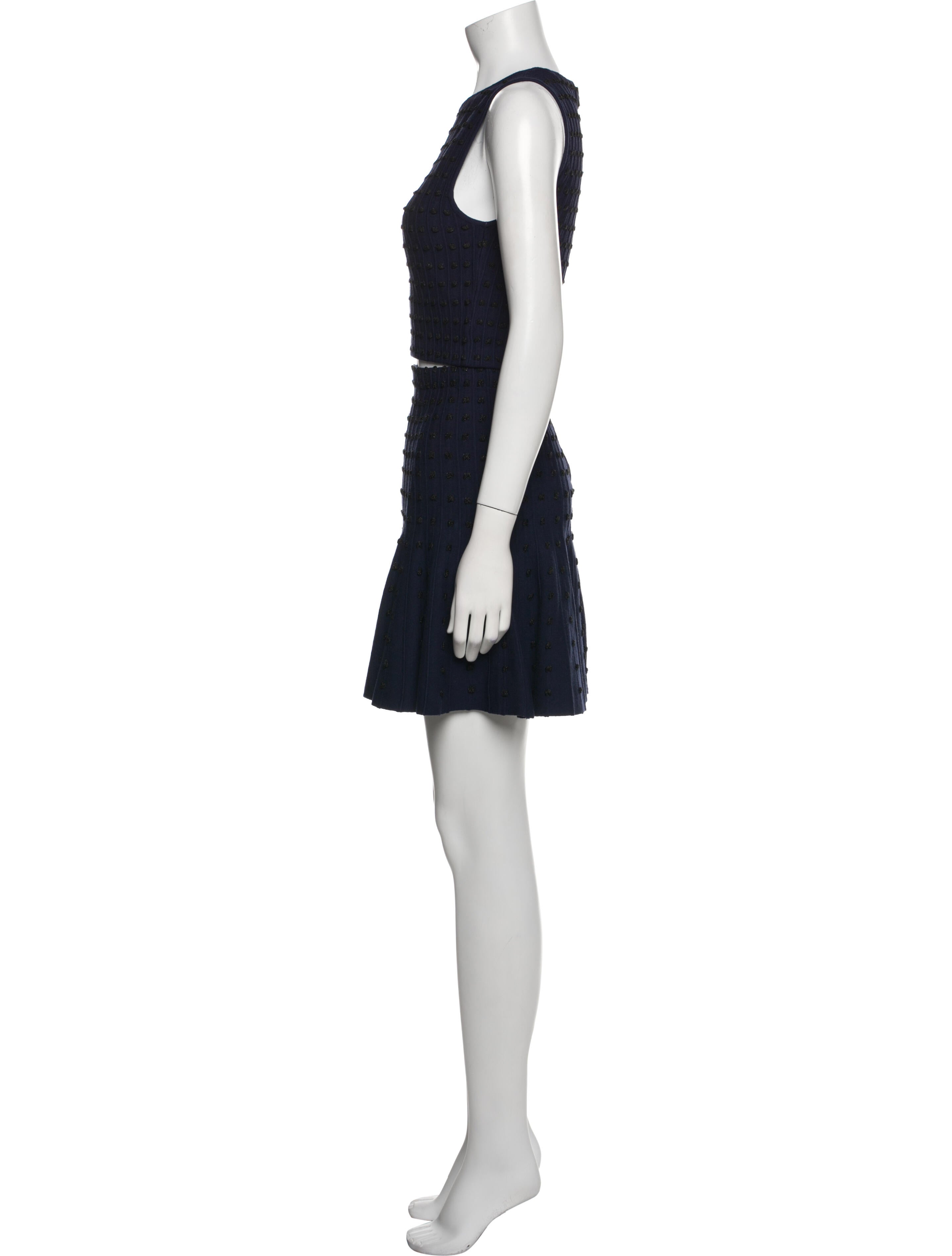 Alice + Olivia Pom-Pom Embellishments Skirt Set