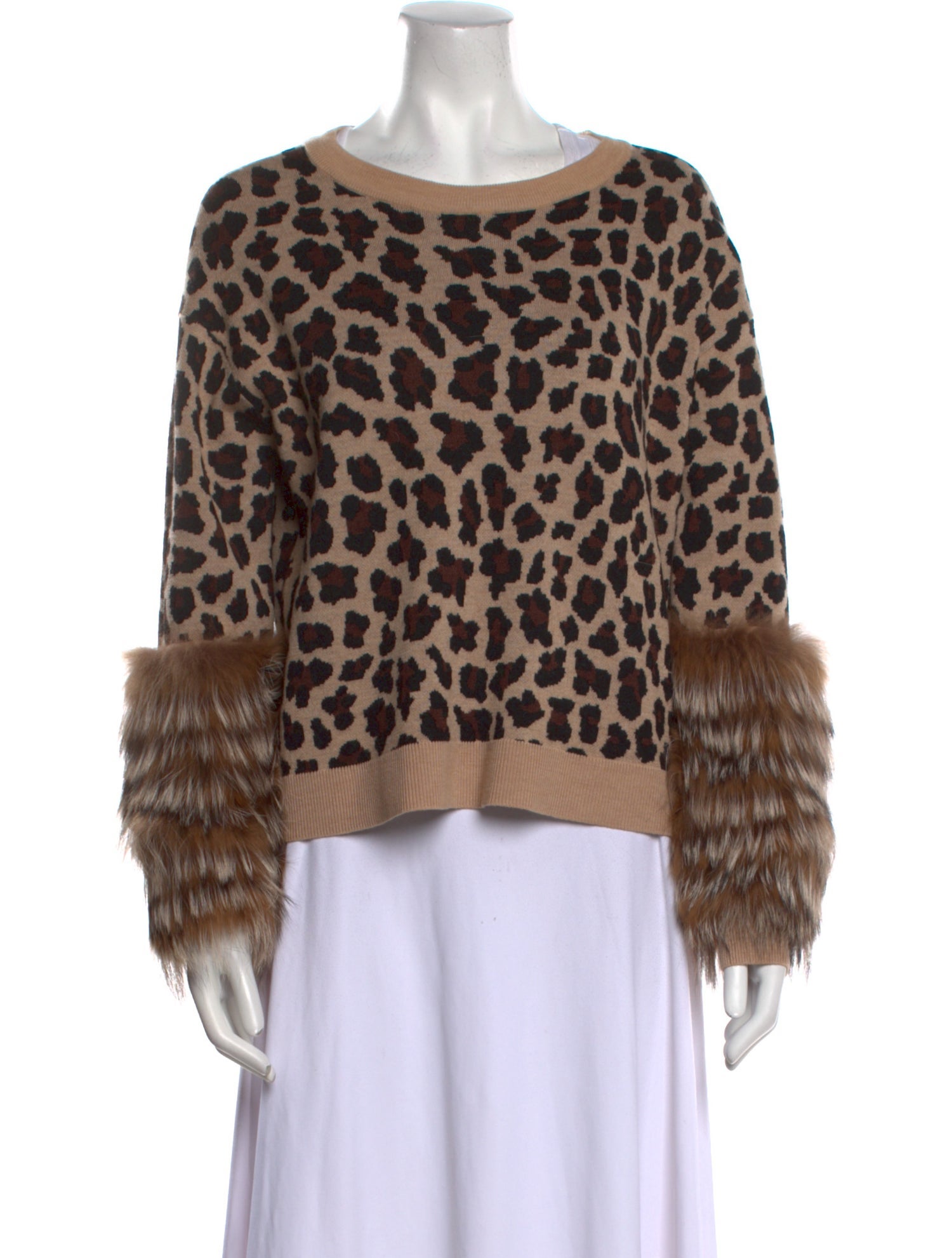 Alice + Olivia Wool Animal Print Sweater