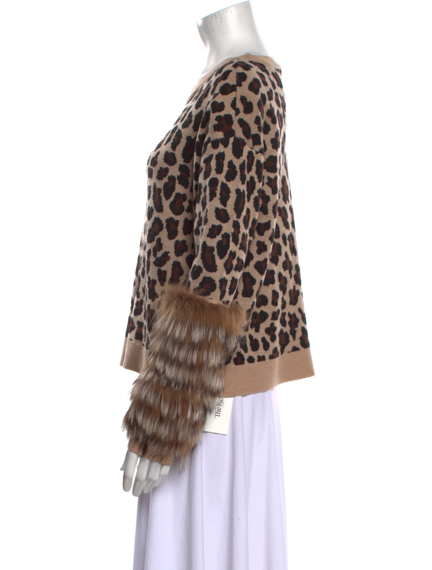 Alice + Olivia Wool Animal Print Sweater