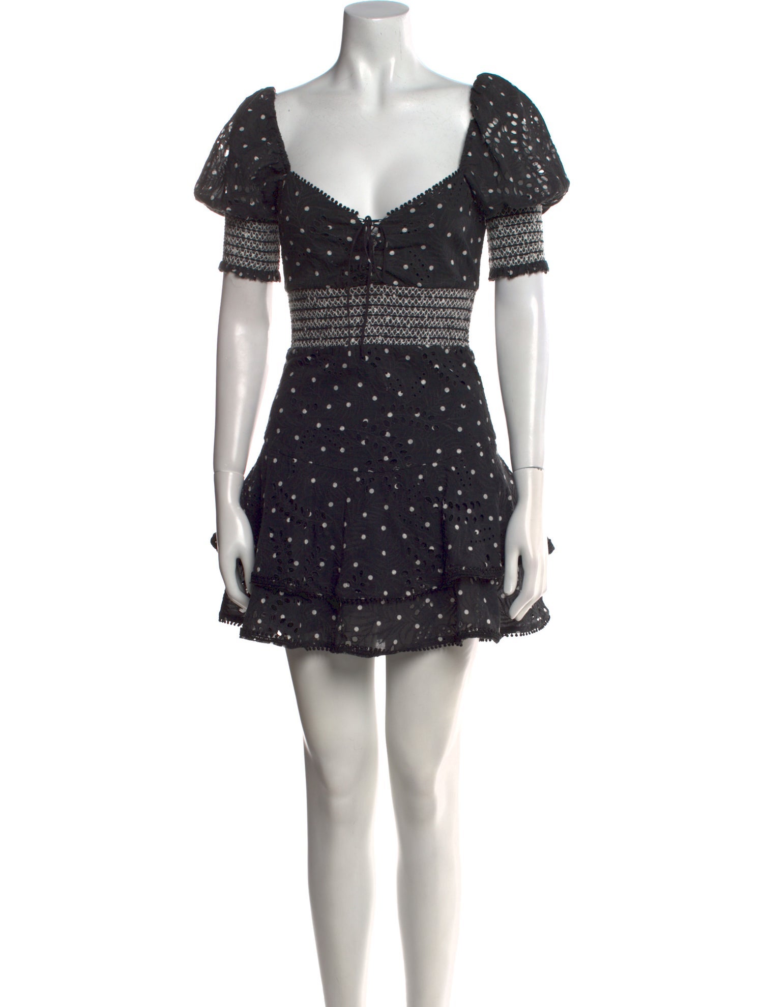 Alice + Olivia Polka Dot Print Mini Dress