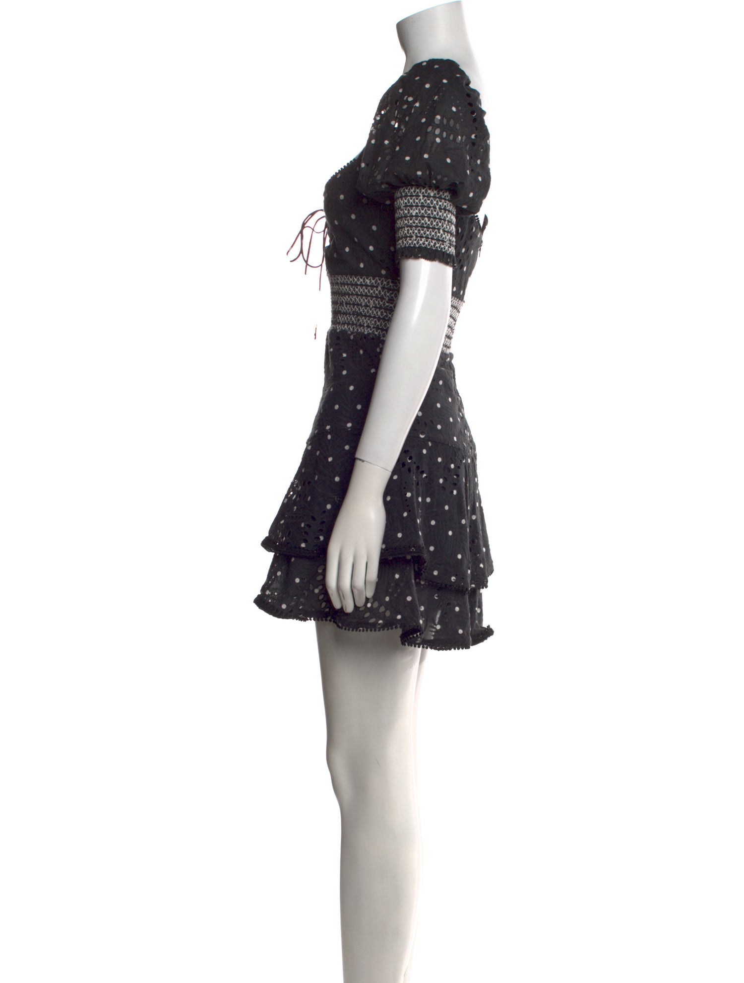 Alice + Olivia Polka Dot Print Mini Dress