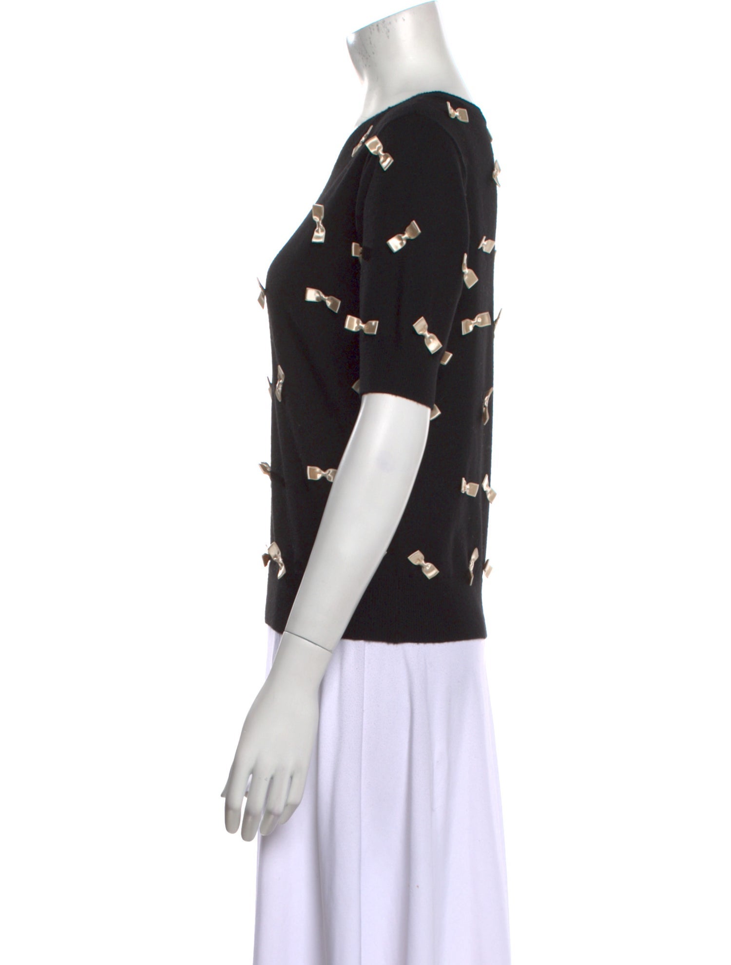 Alice + Olivia Wool Printed T-Shirt