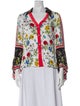 Alice + Olivia Floral Print V-Neck Blouse