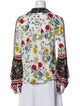 Alice + Olivia Floral Print V-Neck Blouse