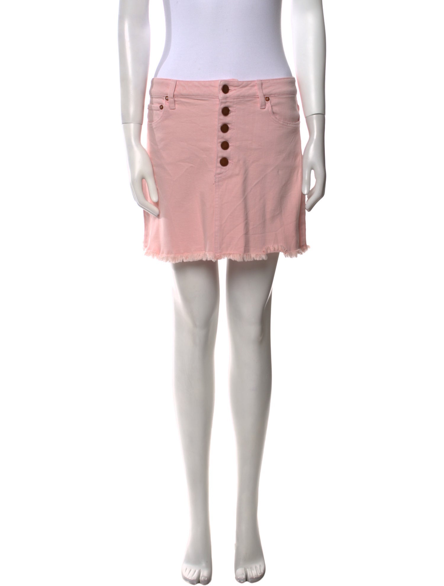 Alice + Olivia Raw-Edge Trim Mini Skirt