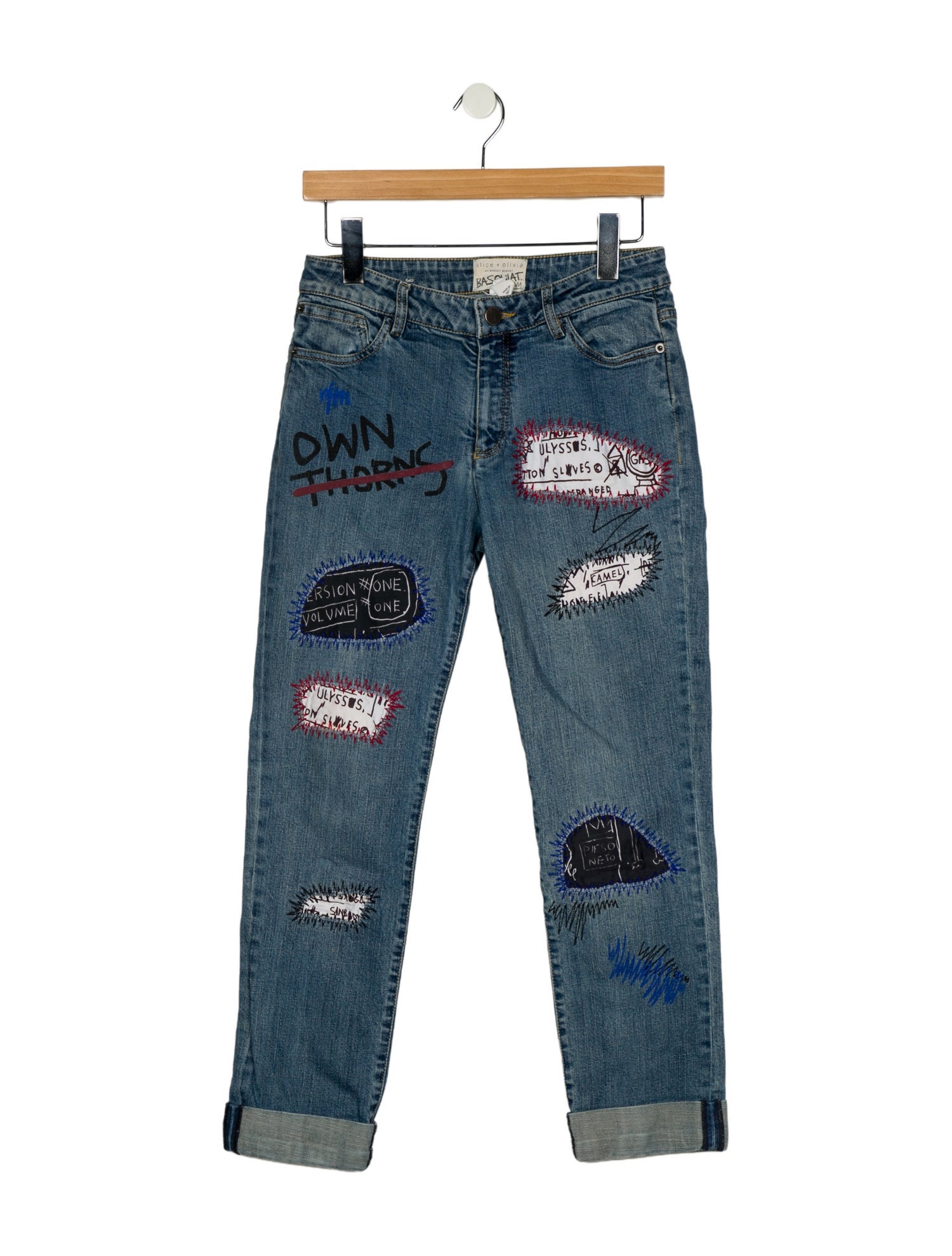 Alice + Olivia Mid-Rise Skinny Leg Jeans