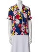 Alice + Olivia Floral Print V-Neck Blouse