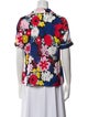 Alice + Olivia Floral Print V-Neck Blouse