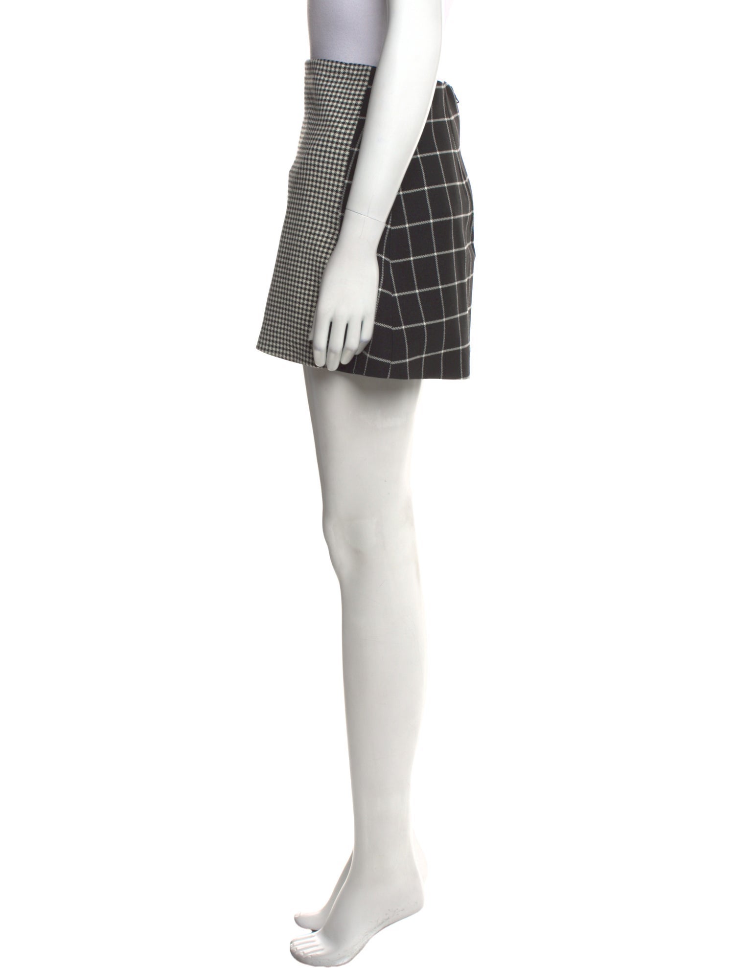 Alice + Olivia Plaid Print Mini Skirt