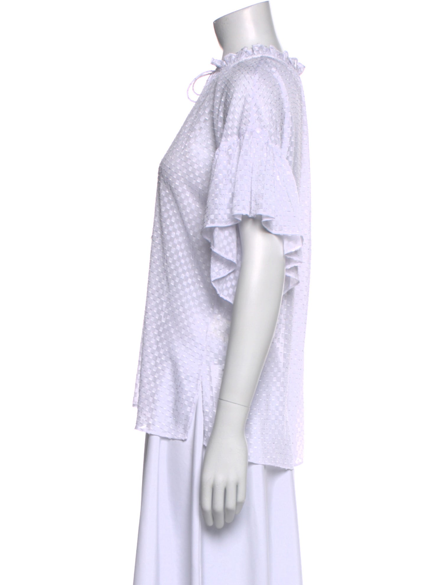 Alice + Olivia Mock Neck Short Sleeve Blouse w/ Tags