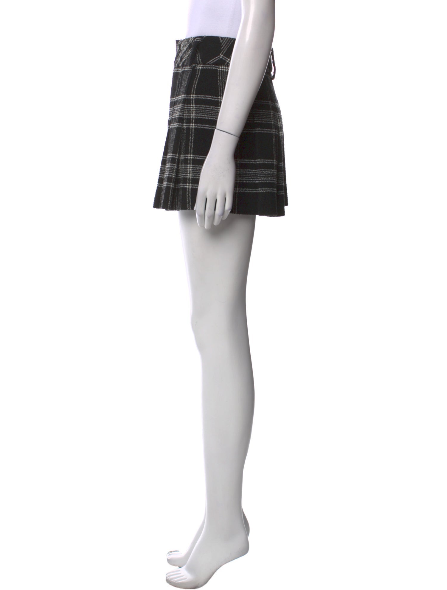 Alice + Olivia Plaid Print Mini Shorts