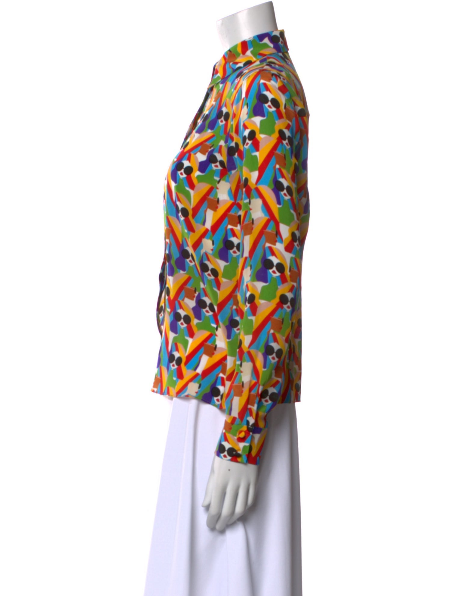 Alice + Olivia Silk Printed Blouse