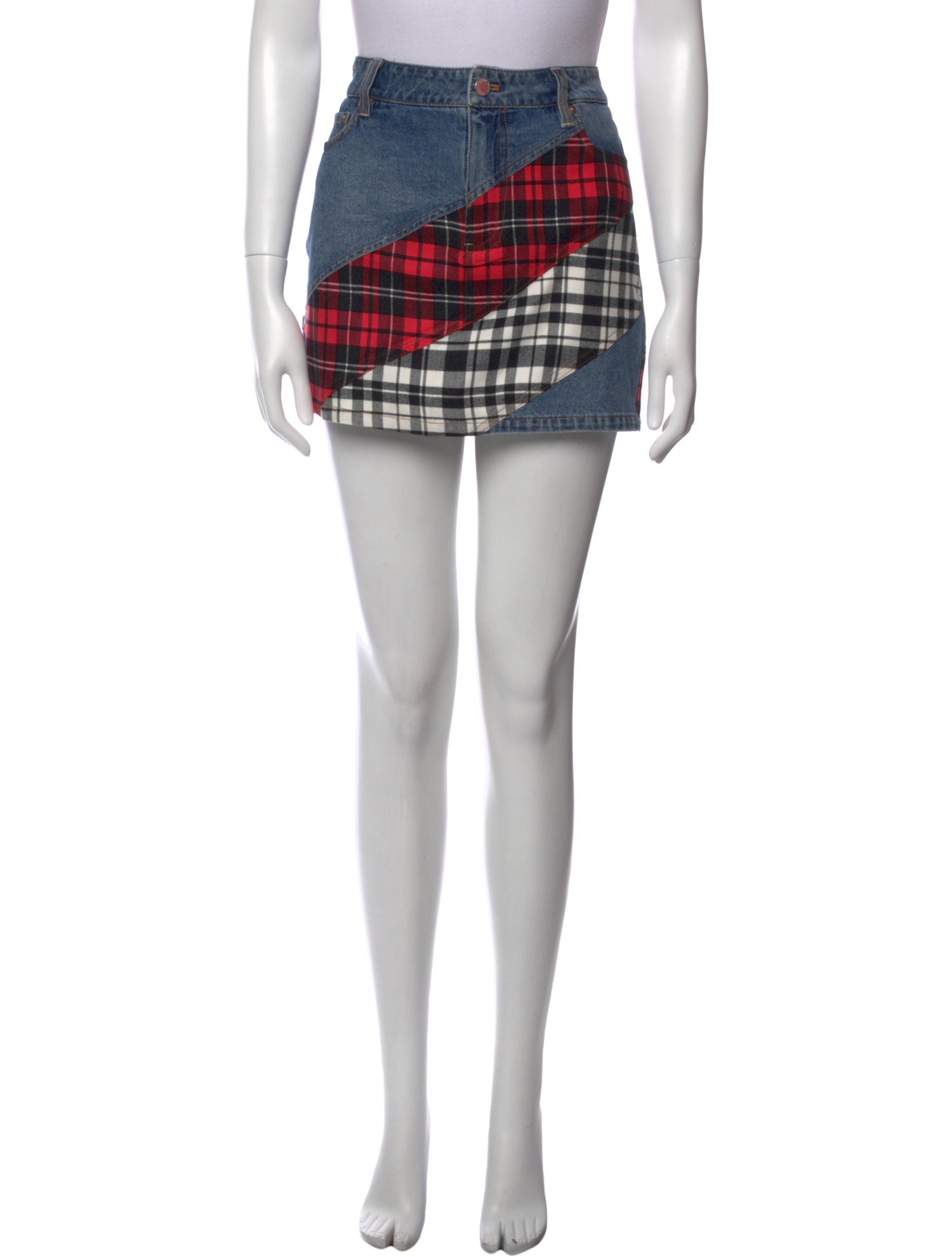 Alice + Olivia Plaid Print Mini Skirt