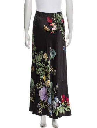 Alice + Olivia Floral Print Long Skirt