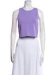Alice + Olivia Crew Neck Sleeveless Crop Top