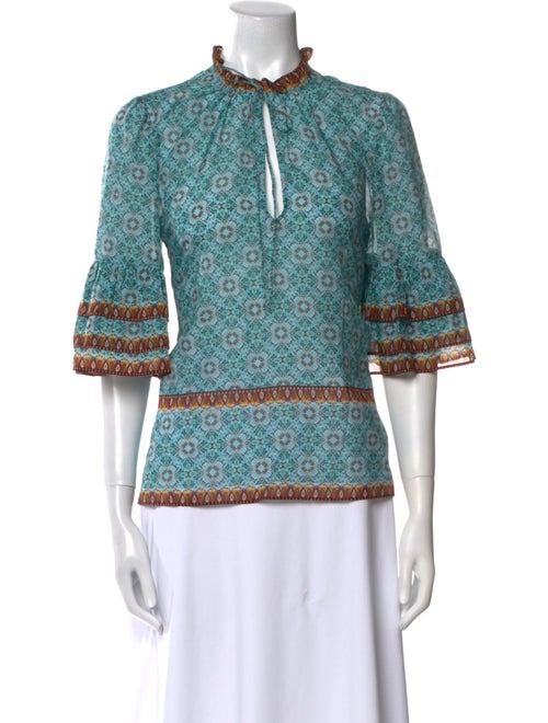 Alice + Olivia Paisley Print Mock Neck Tunic