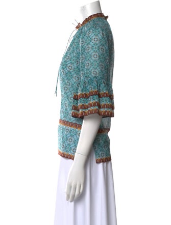 Alice + Olivia Paisley Print Mock Neck Tunic