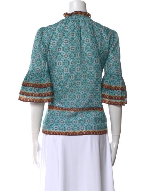 Alice + Olivia Paisley Print Mock Neck Tunic