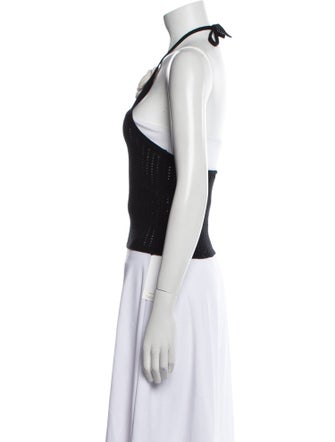 Alice + Olivia Halterneck Sleeveless Crop Top