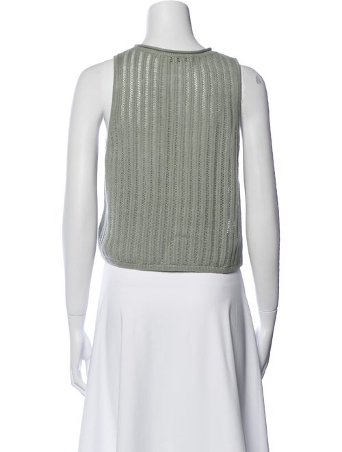 Alice + Olivia Crew Neck Sleeveless Crop Top
